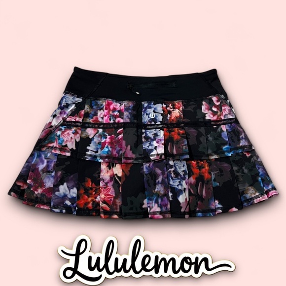 RARE limited edition Lululemon Pace Setter Skirt (Regular) Spring Has Sprung - Picture 10 of 13